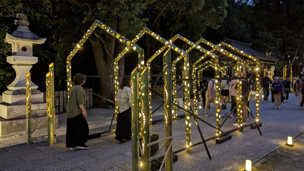 竹あかりアートプロジェクト＠多井畑厄除八幡宮