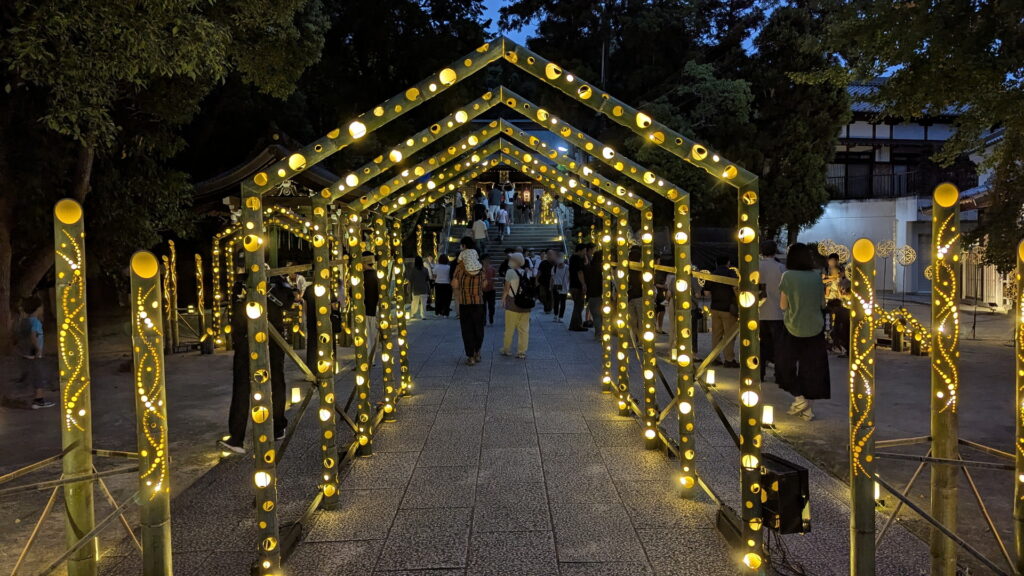 竹あかりアートプロジェクト＠多井畑厄除八幡宮