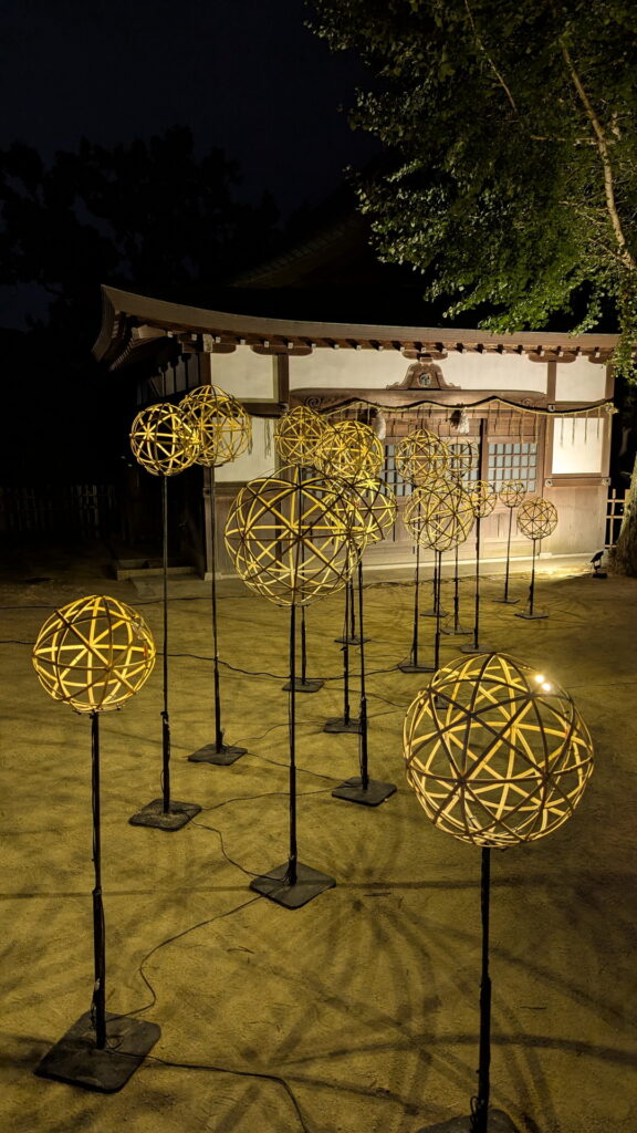 竹あかりアートプロジェクト＠多井畑厄除八幡宮