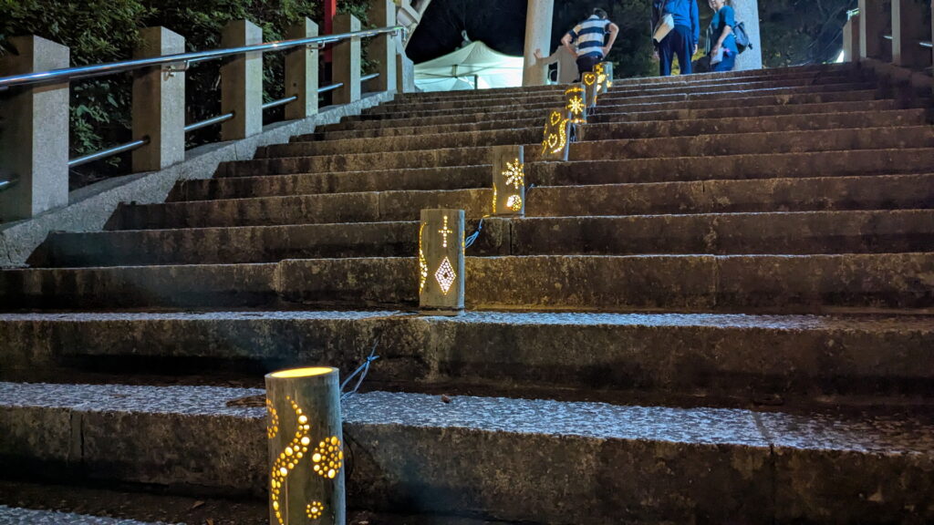 竹あかりアートプロジェクト＠多井畑厄除八幡宮