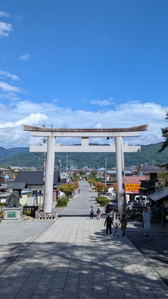 上社本宮 一之鳥居