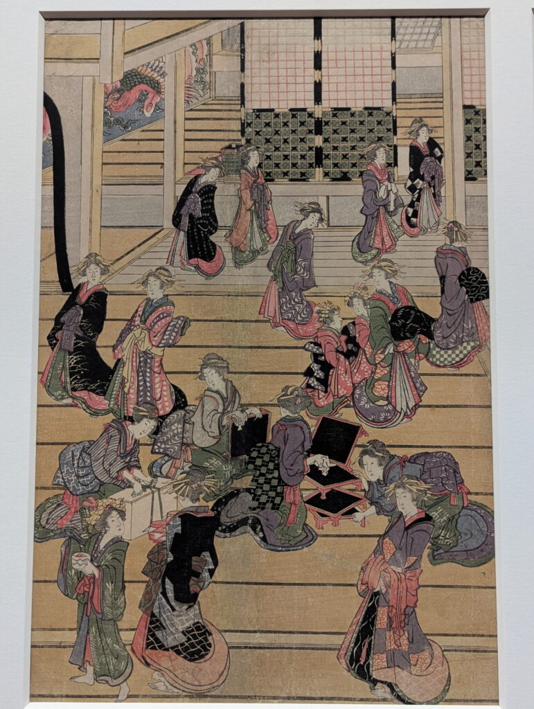 神戸市立博物館 コレクション展示室 吉原楼中図 ５枚続