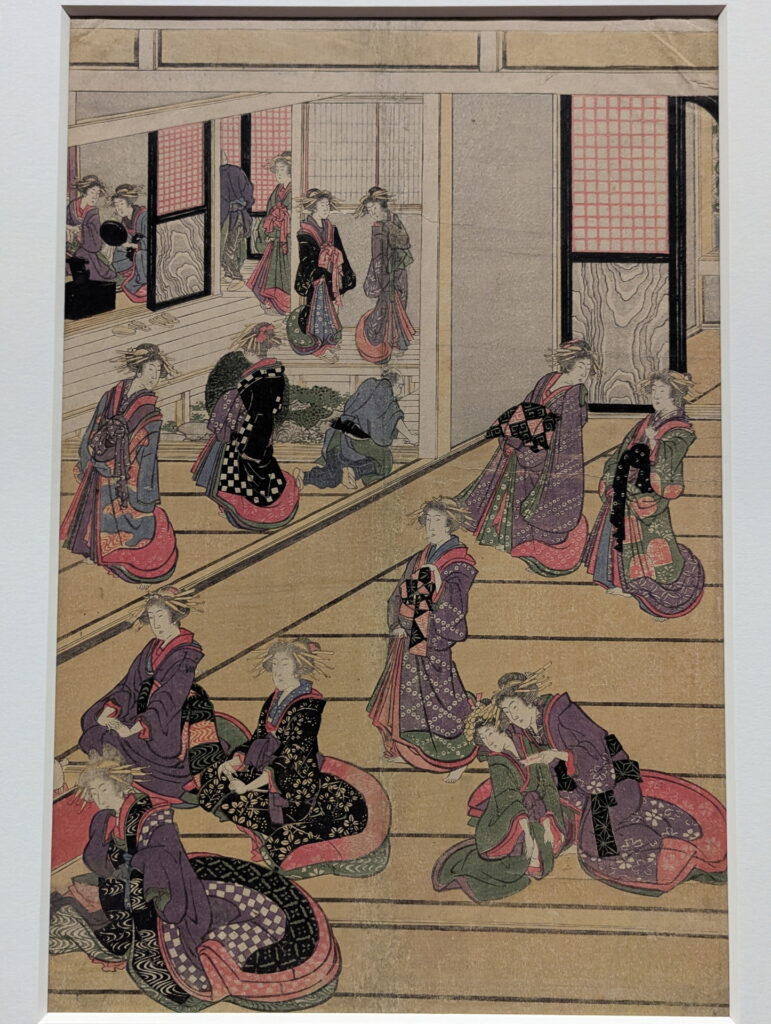 神戸市立博物館 コレクション展示室 吉原楼中図 ５枚続