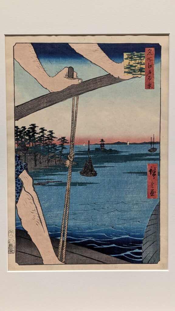 名所江戸百景　はねたのわたし弁天の社